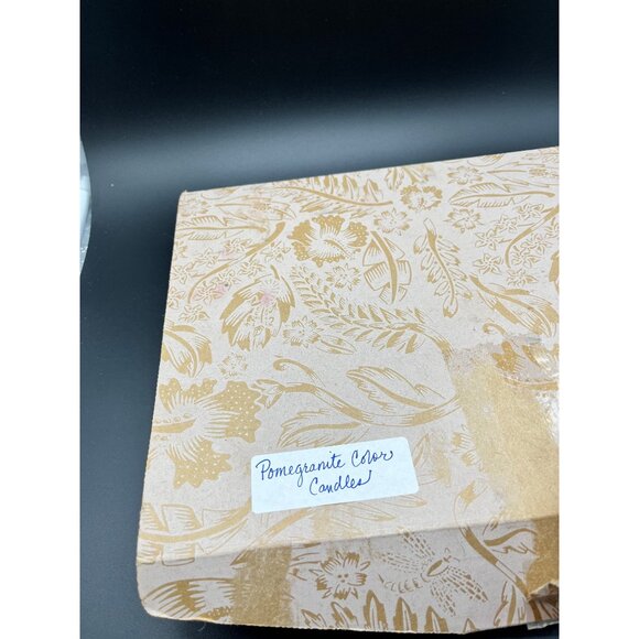 Vintage Fine Hand-Poured Taper Candles in Box Set 10 Holiday Table 11" Candles - Picture 3 of 4